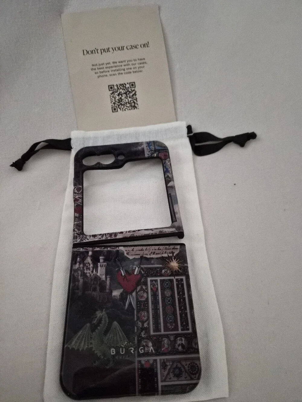 BURGA Black Artistic Pattern Phone Case - Black